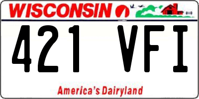 WI license plate 421VFI