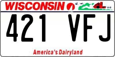 WI license plate 421VFJ
