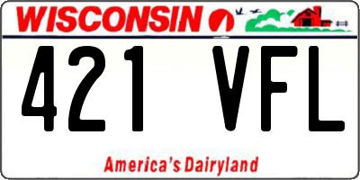 WI license plate 421VFL