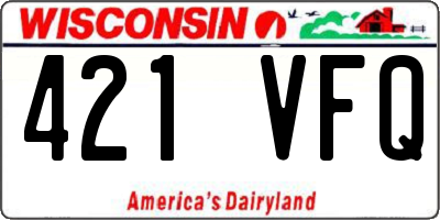 WI license plate 421VFQ
