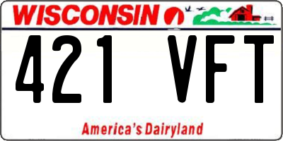 WI license plate 421VFT