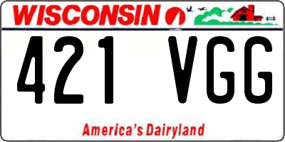 WI license plate 421VGG