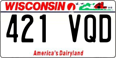 WI license plate 421VQD