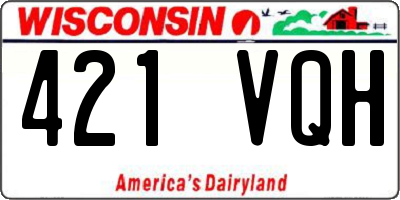 WI license plate 421VQH