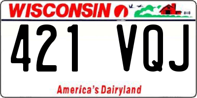 WI license plate 421VQJ