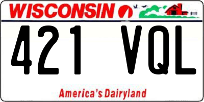 WI license plate 421VQL