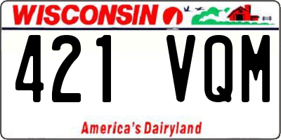 WI license plate 421VQM