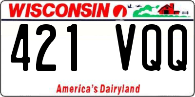 WI license plate 421VQQ