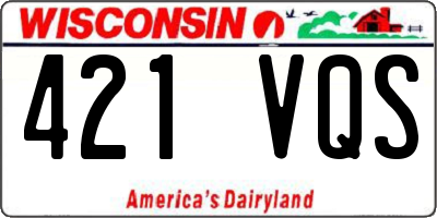 WI license plate 421VQS