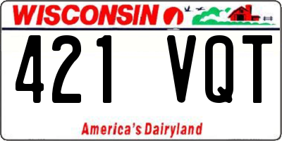 WI license plate 421VQT