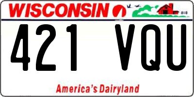 WI license plate 421VQU