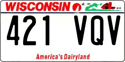 WI license plate 421VQV