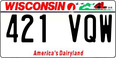WI license plate 421VQW