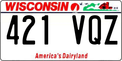 WI license plate 421VQZ