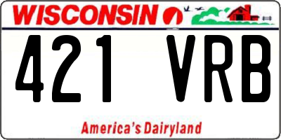WI license plate 421VRB