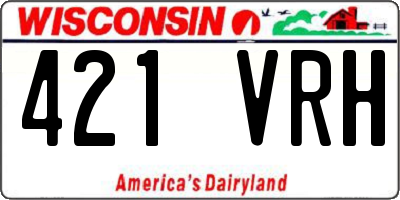 WI license plate 421VRH