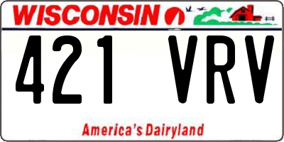 WI license plate 421VRV
