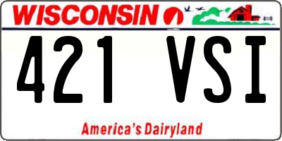 WI license plate 421VSI