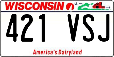 WI license plate 421VSJ