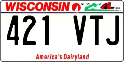WI license plate 421VTJ