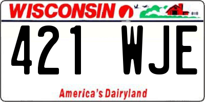 WI license plate 421WJE