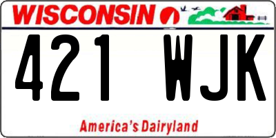 WI license plate 421WJK
