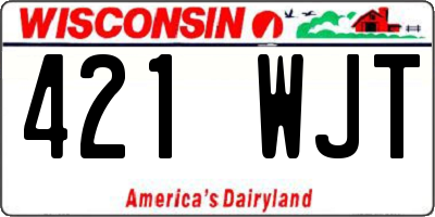 WI license plate 421WJT