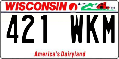 WI license plate 421WKM