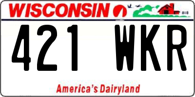 WI license plate 421WKR