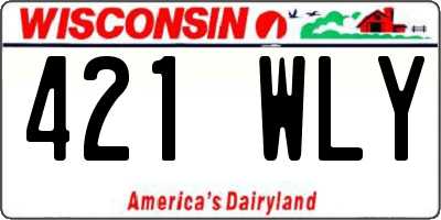 WI license plate 421WLY