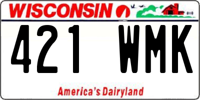 WI license plate 421WMK