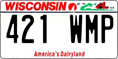WI license plate 421WMP