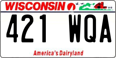 WI license plate 421WQA