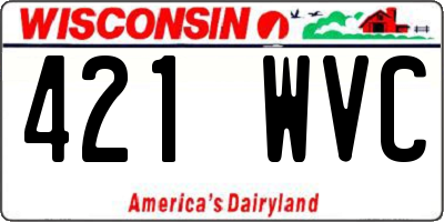 WI license plate 421WVC