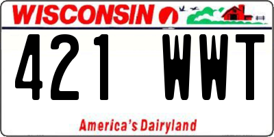 WI license plate 421WWT