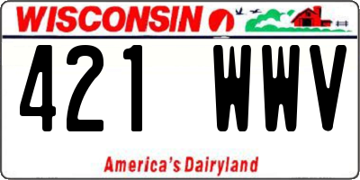 WI license plate 421WWV