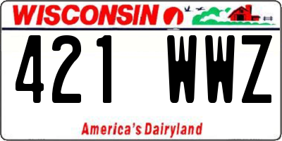 WI license plate 421WWZ