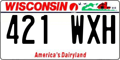 WI license plate 421WXH