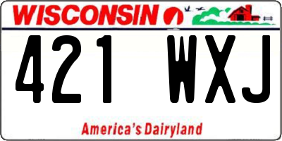 WI license plate 421WXJ