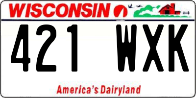 WI license plate 421WXK