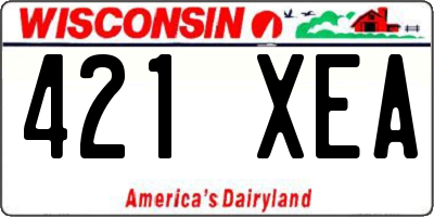 WI license plate 421XEA