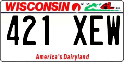 WI license plate 421XEW