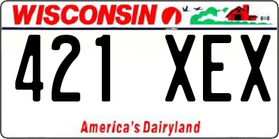 WI license plate 421XEX