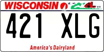 WI license plate 421XLG