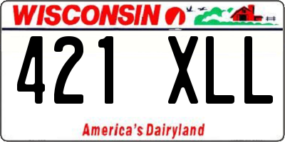 WI license plate 421XLL