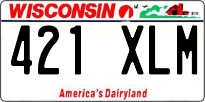 WI license plate 421XLM