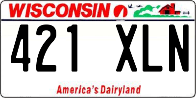 WI license plate 421XLN