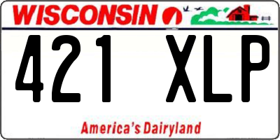 WI license plate 421XLP