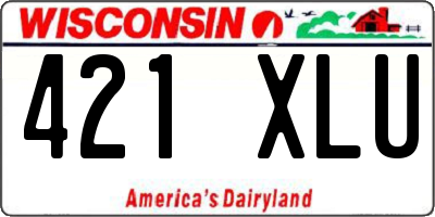 WI license plate 421XLU