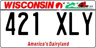 WI license plate 421XLY